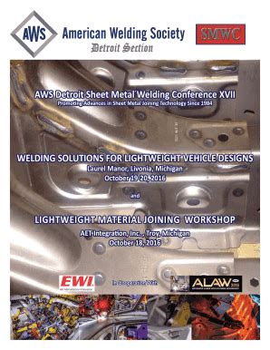 aws detroit sheet metal welding conference|AWS Detroit michigan.